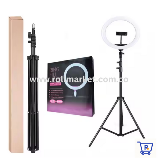 El aro led perfecto para fotos, videos y streaming: luz, trípode y holder para el celular