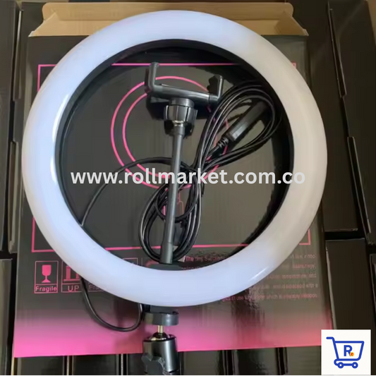 El aro led perfecto para fotos, videos y streaming: luz, trípode y holder para el celular